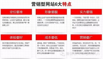 營銷型網站建設六大特點